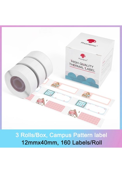 DP-P04 Stili Phomemo D30 Için Etiket Kağıdı Termal Etiket Biletleri Kağıt Kendinden Yapışkanlı Şeffaf Kare Yuvarlak Isim Etiketleri Kağıt 3 Rollsbox (Yurt Dışından)