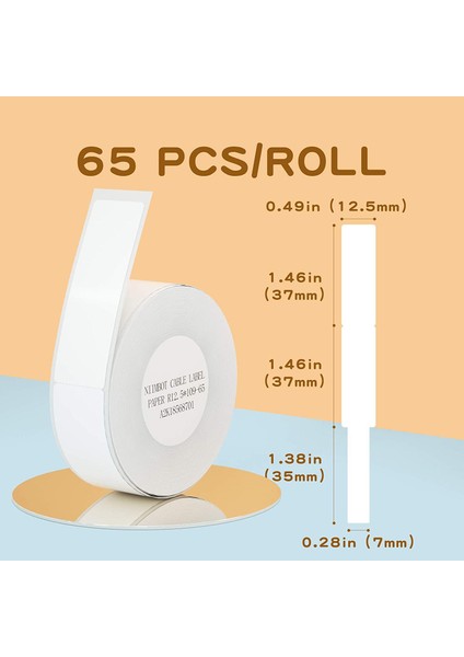 2 Mavi Kablo Stili Nıımbot D11D110 Termal Etiket Makinesi Kağıt Çıkartmalar Ofis Ev Kablosu Için Su Geçirmez Yırtılmaya Dayanıklı Yedek (Yurt Dışından) modelleri
