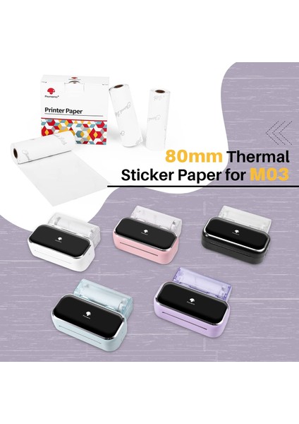 Mavi Stil Phomemo M03 Mini Termal Yazıcı Kağıdı, Beyaz Yapışkanlı Etiket Kağıdı, 5 Yıl Sakla, Metin, Not, Not, Fotoğraf Resmi Için (Yurt Dışından) modelleri