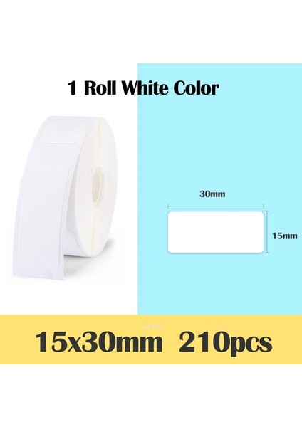 Beyaz 15X30MM Stili Niimbot D11 D110 D101 Baskı Etiket Bandı B.duck Serisi Su Geçirmez Yağ Önleyici Yırtılmaya Dayanıklı Çizilmeye Dayanıklı Etiket Kağıdı (Yurt Dışından)