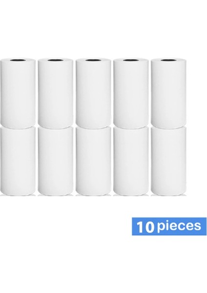 10 Rulo Makbuz Termal Kağıt mm Baskı Etiket Rulo Mobil Pos Fotoğraf Yazıcısı Için Yazarkasa Kağıdı Ofis Kırtasiye (Yurt Dışından)