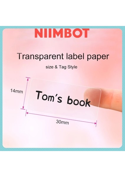 14X30MM-210PCS Tarzı Niimbot D11D110 Termal Şeffaf Kağıt Su Geçirmez ve Yağ Geçirmez Ev Depolama Sınıflandırması Gıda Üretim Etiketi (Yurt Dışından)