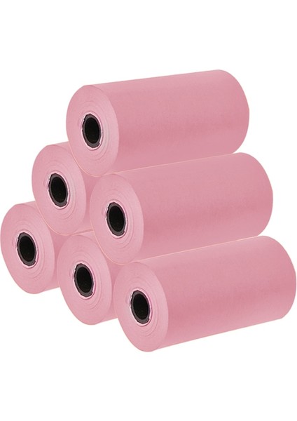 Pembe Tarzı 6 Adet Rulo Termal Kağıt 57 x Yazdırılabilir Etiket Kağıdı Termal Kağıt Peripage Yazıcı Için Kendinden Yapışkanlı Paperang (Yurt Dışından)