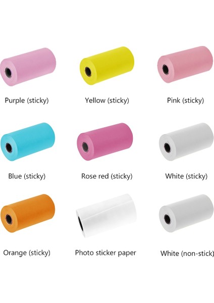 Pembe Tarzı 6 Adet Rulo Termal Kağıt 57 x Yazdırılabilir Etiket Kağıdı Termal Kağıt Peripage Yazıcı Için Kendinden Yapışkanlı Paperang (Yurt Dışından)