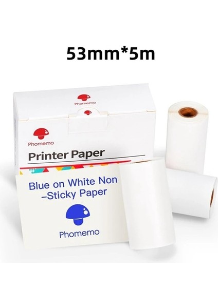 Wt2 Stili 3 Rollsbox Phomemo Kendinden Yapışkanlı Termal Renkli Kağıt Phomemo SM02PRO Yazıcı Için Yazdırılabilir Etiket Etiket Kağıtları (Yurt Dışından)