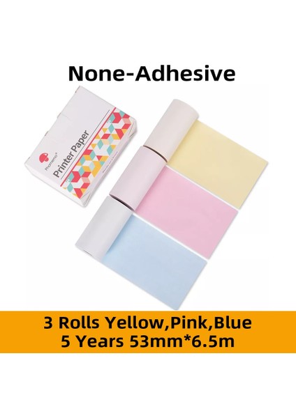 Renkli Olmayan Yapıştırıcı Stili Phomemo Termal Kağıt Altın Etiket Renkli Kağıt x Için Phomemo SM02PRO Cep Yazıcısı, 3 Rollbox (Yurt Dışından) fiyatları