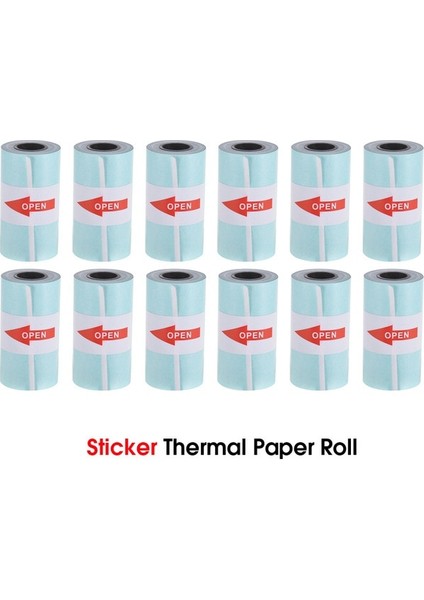 Etiket 12 Rulo Stili Kendinden Yapışkanlı Peripage A6 Termal Yazıcı Için Etiket Yazıcı Kağıdı Yazdırılabilir Etiket Kağıt Rulosu Doğrudan 57*30MM(2.17*1.18IN) (Yurt Dışından)