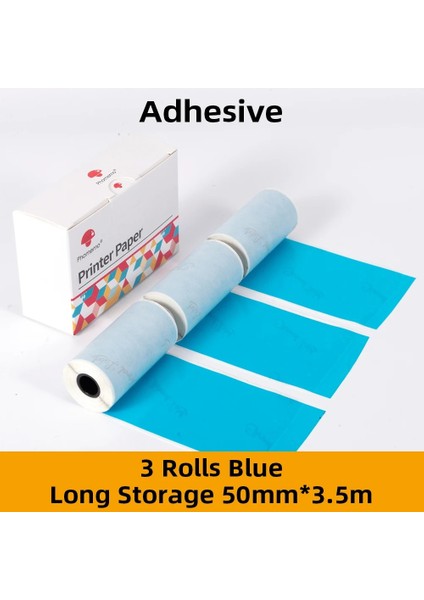 Mavi Renk Stili SM02PRO Mini Yazıcı Için Papel Phomemo Yapışkan Termal Kağıt Yazdırılabilir Fotoğraf Kağıdı (Yurt Dışından)