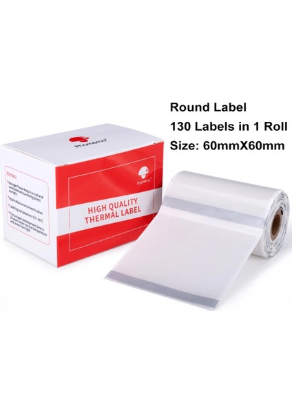 60X60MM Stili Temizle Phomemo Etiket Yazıcısı Yuvarlak Etiket Autoadhesivo Termal Etiket Yapışkanlı Kağıt Yuvarlak Etiket Iş, Ev Için (Yurt Dışından)