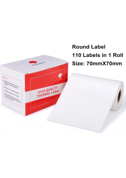 60X60MM Stili Temizle Phomemo Etiket Yazıcısı Yuvarlak Etiket Autoadhesivo Termal Etiket Yapışkanlı Kağıt Yuvarlak Etiket Iş, Ev Için (Yurt Dışından)