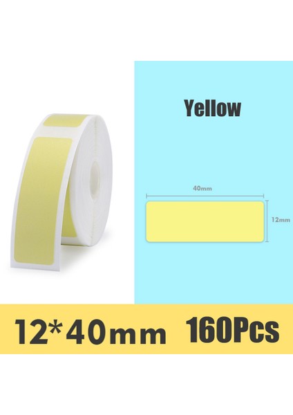 Sarı 12X40MM Stili Niimbot D11 D110 D101 Baskı Etiket Bandı B.duck Serisi Su Geçirmez Yağ Önleyici Yırtılmaya Dayanıklı Çizilmeye Dayanıklı Etiket Kağıdı (Yurt Dışından)