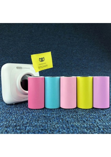 Beyaz No Stick Tarzı Paperang Cep Mobil Yazıcı Için Yapışkan Renk Doğrudan Termal Kağıt Rulo Fotoğraf Pos Makbuz Barkod Etiket Etiket (Yurt Dışından) indirimleri