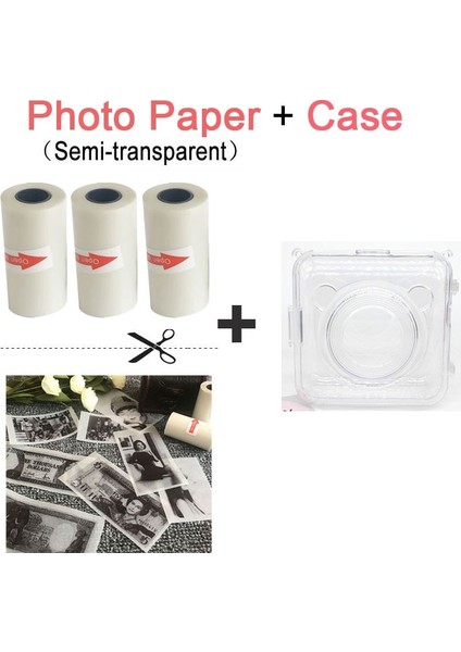 3 P Kağıt Kutu Stili Tümü Peripage A6 Termal Yazıcı Kağıdı Beyaz Renkli Etiket Boş Ayı Etiketi Yarı Şeffaf Fotoğraf Sert Yumuşak Koruma Kılıfı (Yurt Dışından)