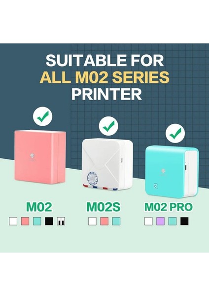 Mc3 Stili 3 Rollsbox Phomemo Kendinden Yapışkanlı Termal Renkli Kağıt Phomemo SM02PRO Yazıcı Için Yazdırılabilir Etiket Etiket Kağıtları (Yurt Dışından)