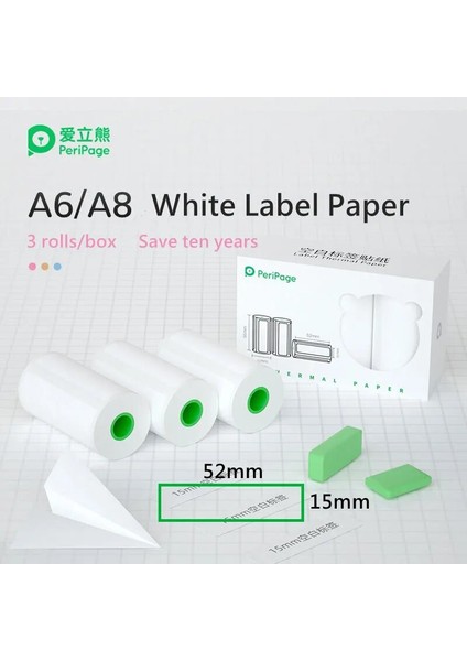 3 Etiket Kağıdı 15CM Tarzı Peripage Kendinden Yapışkanlı Termal Kağıt Yazdırılabilir Etiket Etiket Kağıtları Poooli Papeang Yazıcı Için Net Baskı Telefon Fotoğraf Papie Için (Yurt Dışından)