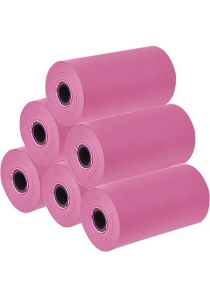 Gül Kırmızı Tarzı 6 Rulo Yazdırılabilir Etiket Kağıdı Rulo Kendinden Yapışkanlı Doğrudan Termal Kağıt 57*30MM Peripage A6 Cep Termal Yazıcı Için (Yurt Dışından)