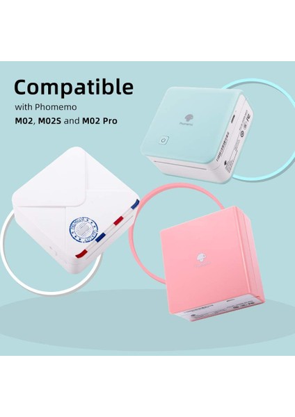Beyaz Yapışkan Olmayan Stil Phomemo Kendinden Yapışkanlı Termal Kağıt Rulosu SM02PRO Mini Yazıcı Için Temizle Baskı Yazdırılabilir Etiket Mürekkepsiz Etiket Kağıdı (Yurt Dışından)