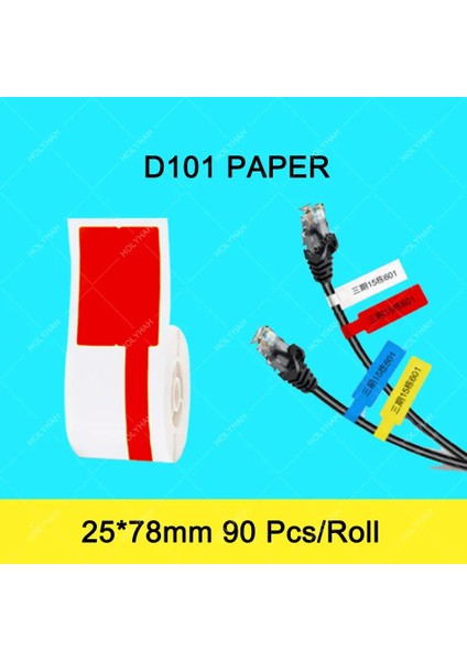 D101 Rd Kablo Stili Niimbot D11 D101 Etiket Baskı Kağıdı Şeffaf Su Geçirmez Adı ​​etiket Kendinden Yapışkanlı Etiket Anaokulu Kitap Kalem Textboo (Yurt Dışından)