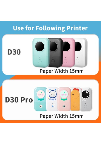 Yıldızlar Abc Stili Impresora Portatil Phomemo D30 Için Termal Kağıt Taşınabilir Mini Impresora Baskı Etiketi Saf Renk Çizilmeye Dayanıklı Etiket Kağıdı (Yurt Dışından) fırsatları