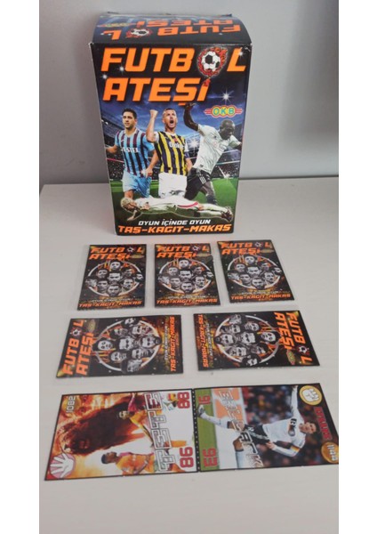 Futbol Ateşi 2024 Taş Kağıt Makas Oyun Kartları 30 x 2 Toplam 60 Kart & Kutusuz