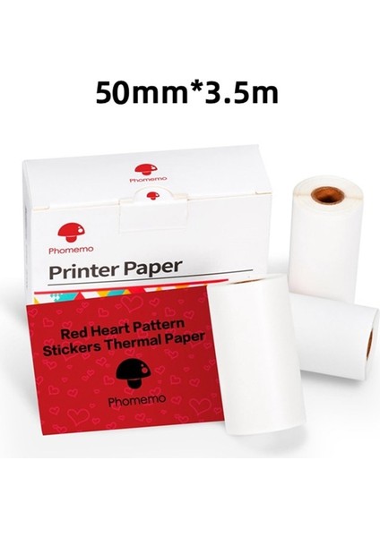 Wt5 Stili 3 Rollsbox Phomemo Kendinden Yapışkanlı Termal Renkli Kağıt Phomemo SM02PRO Yazıcı Için Yazdırılabilir Etiket Etiket Kağıtları (Yurt Dışından)