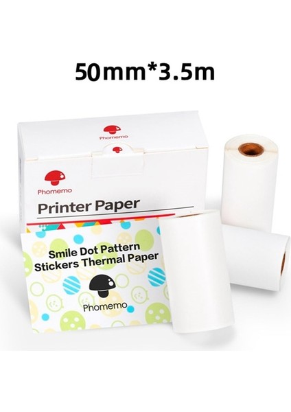 Wt4 Stili 3 Rollsbox Phomemo Kendinden Yapışkanlı Termal Renkli Kağıt Phomemo SM02PRO Yazıcı Için Yazdırılabilir Etiket Etiket Kağıtları (Yurt Dışından)