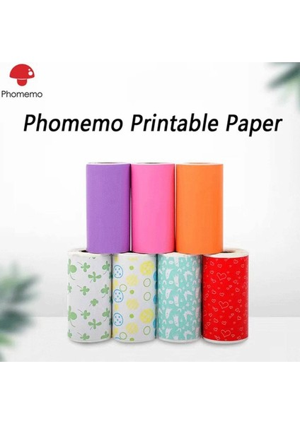 Wt4 Stili 3 Rollsbox Phomemo Kendinden Yapışkanlı Termal Renkli Kağıt Phomemo SM02PRO Yazıcı Için Yazdırılabilir Etiket Etiket Kağıtları (Yurt Dışından)