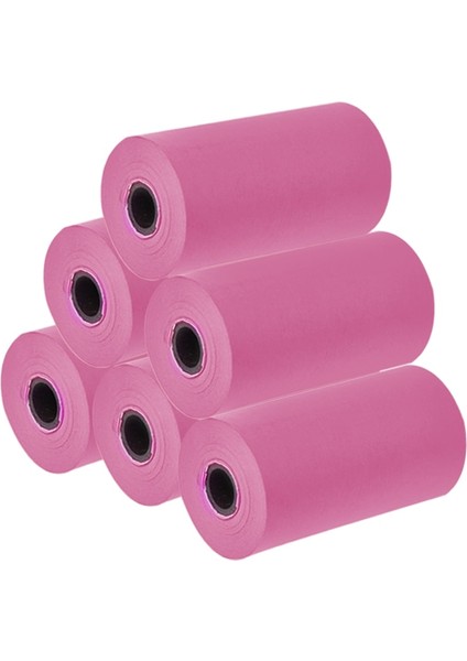 Gül Kırmızı Tarzı 6 Rulo Yazdırılabilir Termal Kağıt Rulo Termal Kağıt Peripage A6 Termal Yazıcı Için 57*30MM Barkod Etiket Etiket Kağıt (Yurt Dışından)