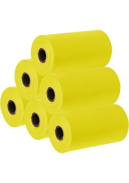 Sarı Stil 6 Rulo Yazdırılabilir Etiket Kağıdı Rulo Kendinden Yapışkanlı Doğrudan Termal Kağıt 57*30MM Peripage A6 Cep Termal Yazıcı Için (Yurt Dışından)