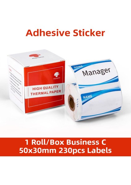 XP5030-230C Stili Yazıcı Ev Ofis Etiketleri Için Phomemo Termal Papel Renkli Yapışkanlı Kağıt Yuvarlak Kare Yazdırılabilir Etiket Kağıdı (Yurt Dışından)