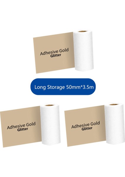 3 Rulo Altın Parıltı Stili Termal Kağıt Phomemo Orijinal Yapışkanlı Etiket Fotoğraf Papel Autoadhesivo Renkli Şeffaf S M02PRO Fotoğraf Yazıcısı Için (Yurt Dışından)