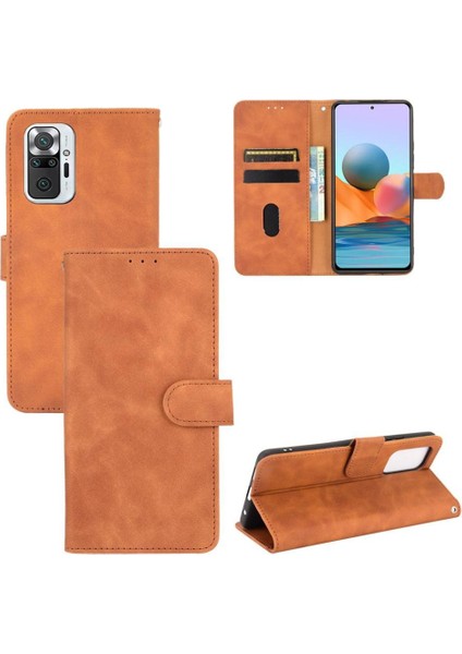 Xiaomi Redmi Not 10 Pro Max Deri Için Kılıf Folio Flip Case Kart Tam (Yurt Dışından)