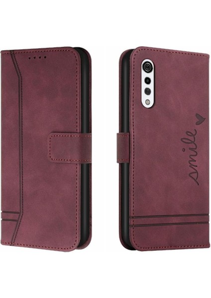 Telefon Kılıfı Için Lg Kadife 4g/5g Flip Folio Cüzdan Pu Deri El Kayışı (Yurt Dışından)