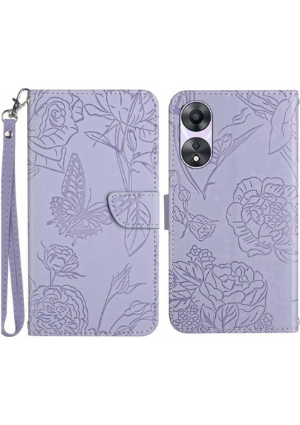 Oppo A38 4g Için KILIF/A18 Pu Deri Bilek Kayışı Deri ile Kapak Çevirin (Yurt Dışından)