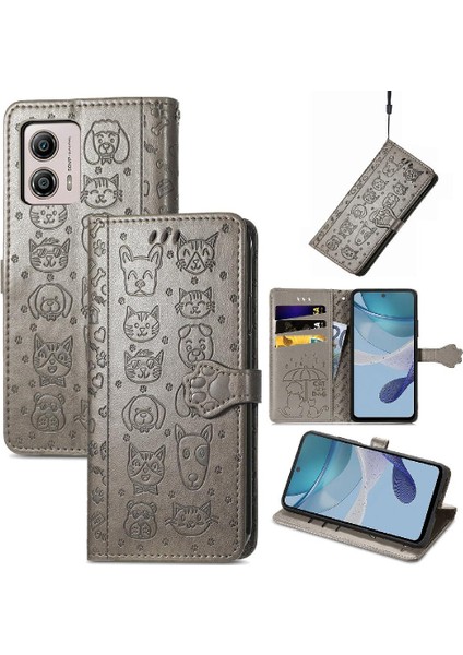 Moto G53 5g Karikatür Hayvanlar Için Kılıf Kısa Kayış Kapak Kapak Darbeye (Yurt Dışından) fiyatları