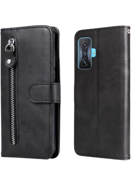 Xiaomi Poco F4 Gt Fermuar Deri Koruyucu Kapak Kart Yuvası (Yurt Dışından)