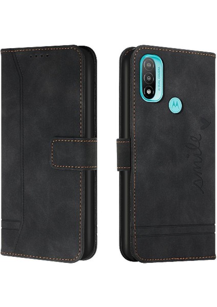 Motorola Moto E20 Flip Folio Cüzdan Kart Yuvaları Kapak Için Telefon Kılıfı El (Yurt Dışından)