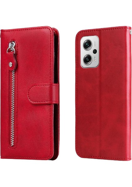 Xiaomi Poco F4 Gt Fermuar Koruyucu Kapak Deri Kart Yuvası (Yurt Dışından)