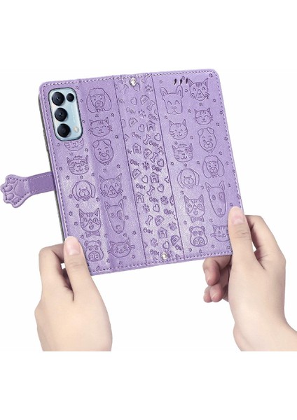 Oppo Oppo 5 Için Kılıf Deri Kılıf Kısa Kayış Kapak Çevirin Karikatür Hayvanlar (Yurt Dışından) modelleri