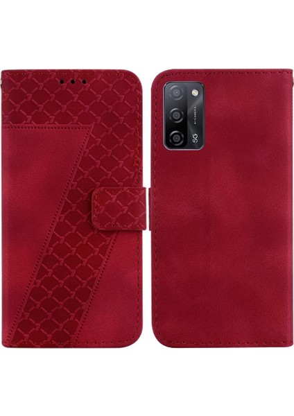 Telefon Kılıfı Için Oppo A54 4g/oppo 4g Pu Deri Kabartmalı Desen Cüzdan Flip (Yurt Dışından)