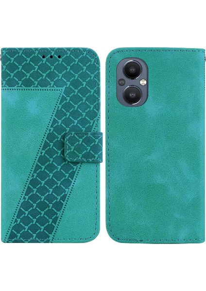 Oneplus Nord N20 5g Için Telefon Kılıfı Cüzdan Kabartmalı Desen Kart Yuvası Pu (Yurt Dışından)