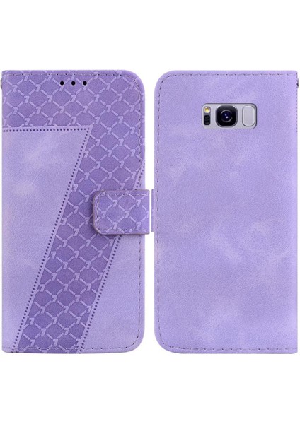 Samsung Galaxy S8 Flip Folio Kapak Için Telefon Kılıfı Cüzdan Pu Deri Kart (Yurt Dışından)