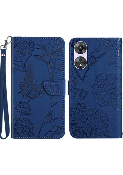 Oppo A38 4g Için KILIF/A18 Pu Deri Bilek Kayışı Deri ile Kapak Çevirin (Yurt Dışından)