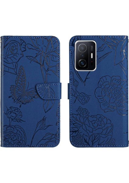 Xiaomi 11T/11T Pro Anti-Damla Koruma Çiçekler ve Kelebekler (Yurt Dışından)