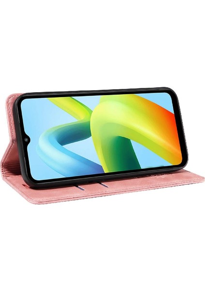 Xiaomi Poco C51 Pu Deri Manyetik Folio Cüzdan Koruyucu Kılıf (Yurt Dışından)