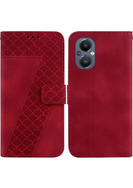 Oneplus Nord N20 5g Için Telefon Kılıfı Cüzdan Kabartmalı Desen Kart Yuvası Pu (Yurt Dışından)