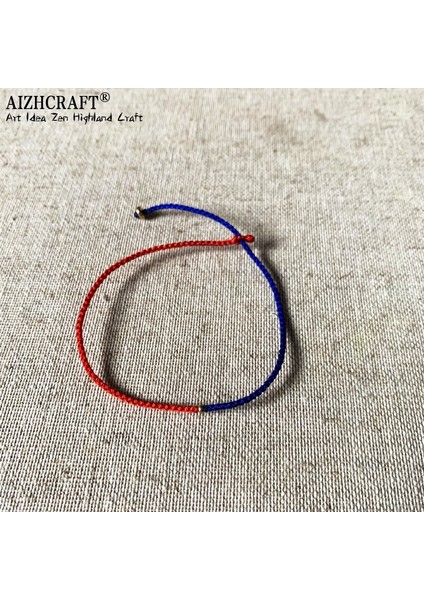 24-26CM Tarzı Kırmızı ve Mavi Aızhcraft Estetik Tibet El Yapımı Ince Dokuma Halat Bilezik Kadın Erkek Aşk Şanslı Charm Düğün Takı Himalaya Hediye Boho (Yurt Dışından)