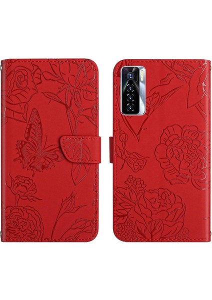 BDT Boutique Tecno Camon 17 Pro Çiçekler ve Kelebekler Anti-Damla Koruma Için Kılıf (Yurt Dışından)