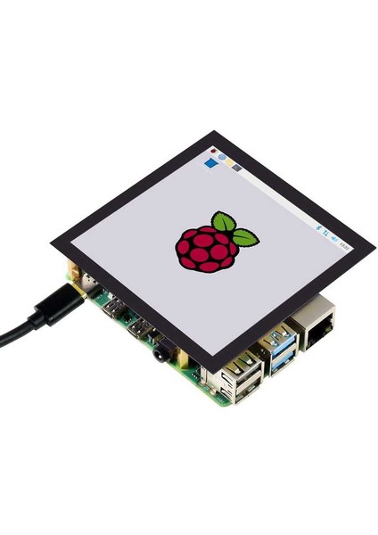 Raspberry Pi Için 4inç Kare Kapasitif Dokunmatik LCD (C) Ekran Modülü - 720×720 Piksel Dpı - IPS - Sertleştirilmiş Cam Kapak - Düşük Güç