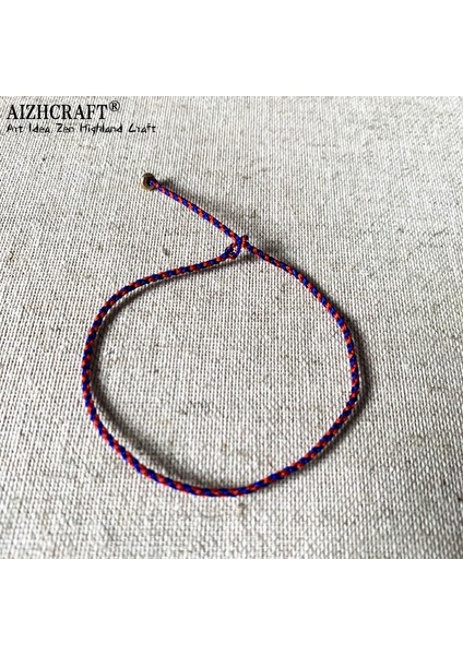 24-26CM Tarzı Kırmızı Karışık Mavi Aızhcraft Estetik Tibet El Yapımı Ince Dokuma Halat Bilezik Kadın Erkek Aşk Şanslı Charm Düğün Takı Himalaya Hediye Boho (Yurt Dışından)
